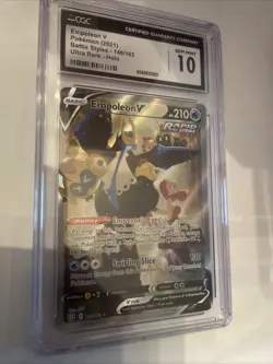 Empoleon V Pokemon Card CGC 10 Gem Mint Ultra Rare Holo Battle Styles - Image 1