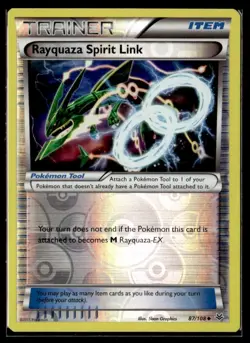 2015 XY - Roaring Skies (Reverse Holo) Rayquaza Spirit Link Uncommon #87 - Image 1