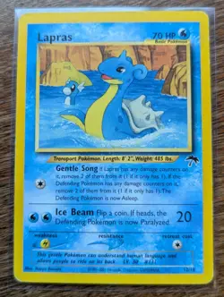 Pokemon Vintage Southern Islands Lapras 12/18 Rare WotC Promo - Image 1