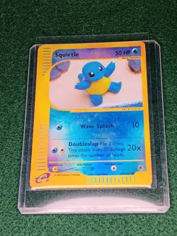 Pokemon Squirtle 131/165 Expedition Base Set Holo 2002 Wave Splash Doubleslap - Image 1