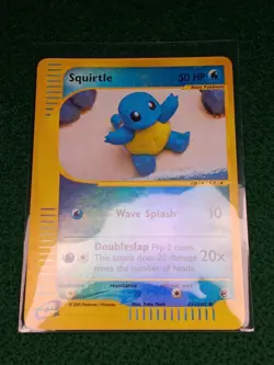 Pokemon Squirtle 131/165 Expedition Base Set Holo 2002 Wave Splash Doubleslap - Image 2
