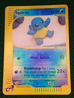 Pokemon Squirtle 131/165 Expedition Base Set Holo 2002 Wave Splash Doubleslap - Image 3