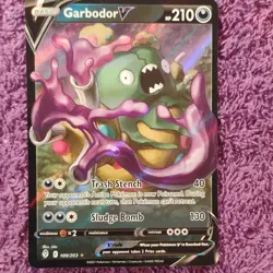 Pokemon Garbodor V 100/203 SWSH07 Evolving Skies Ultra Rare Full Art 210 HP 2021 - Image 1