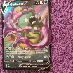 Pokemon Garbodor V 100/203 SWSH07 Evolving Skies Ultra Rare Full Art 210 HP 2021 - Image 2