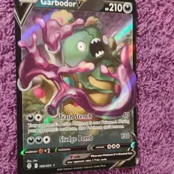 Pokemon Garbodor V 100/203 SWSH07 Evolving Skies Ultra Rare Full Art 210 HP 2021 - Image 3