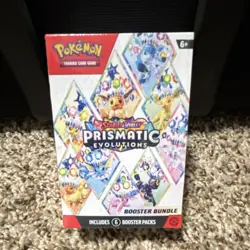 Pokemon Prismatic Evolutions Booster Bundle 6 Packs Exclusive Eevee & Evolutions - Image 1