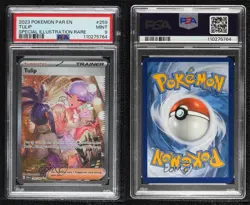 Tulip Special Illustration Rare Pokemon Scarlet & Violet Paradox Rift PAR PSA 9 - Image 3