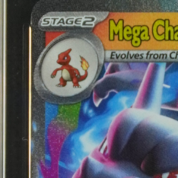 2025 POKEMON PHANTASMAL FLAMES #013/094 MEGA CHARIZARD X EX DOUBLE RARE TAG 9 - Image 3