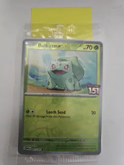 Bulbasaur Pokemon TCG Scarlet & Violet 151 Best Buy Stamped Promo Sealed 001/165 - Image 1