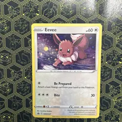 Eevee SWSH127 Holo Black Star Promo With Swirl Pokemon TCG - Image 1