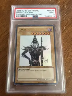 2011 Yu-Gi-Oh Dark Magician JUMP-EN049 Shonen Jump Promo Ultra Rare PSA 9 MINT - Image 1