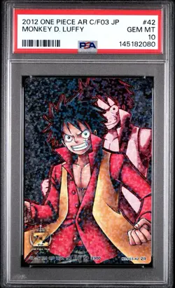 PSA 10 2012 CARDDASS ONE PIECE JAPANESE AR CARDDASS FORMATION 03 LUFFY - Image 1