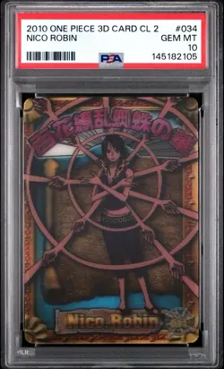 PSA 10 2010 ENSKY ONE PIECE 3D CARD COLLECTION 2 SUPER TECHNIQUE NICO ROBIN - Image 1