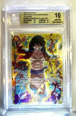 BGS 10 One Piece Monkey D Luffy Emperors in the New World Japanese OP09-119 SEC - Image 1