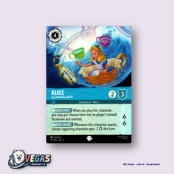 Disney Lorcana Alice Accidentally Adrift Fabled Epic Holofoil Card 217/204 NM - Image 1