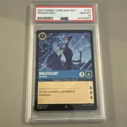 2023 Disney Lorcana En 1 Maleficent Sinister Visitor #150 GEM MT PSA 10 - Image 1