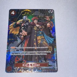One Piece, OP14, 2 Character Cards Kid & Killer Ms. All Sunday, alt art, LOT - Image 1