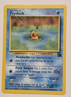 ​2000 Pokemon Psyduck #20 Wizards Black Star Promo WOTC Vintage League Card NM - Image 1