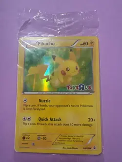 Toys R Us 2016 Pokemon Pikachu Holo Promo Card (NIP Sealed) - Image 1