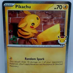 Pokemon Pikachu 051/162 Temporal Forces Pokemon Day 2024 Stamp Promo Card NM - Image 1
