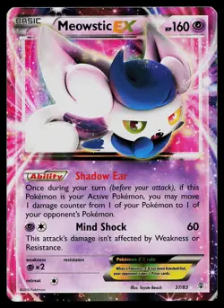 Pokemon Card - Meowstic EX Generations 37/83 Holo Rare EX 2016 - Image 1