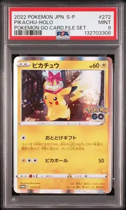 A-4 PSA 9 2022 POKEMON JPN S PROMO POKEMON GO CARD FILE SET #272 PIKACHU-HOLO - Image 1