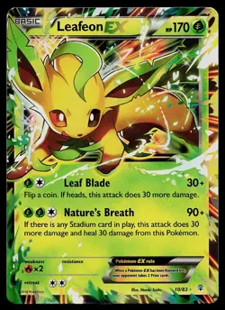 Pokemon Card - Leafeon EX Generations 10/83 Holo Rare EX 2016 - Image 1