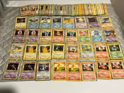 Shadowless Base Set Pokemon Cards 104 Total Bulk Lot Original 1999 - Image 1