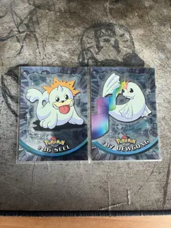 #86 seel #87 dewgong pokemon holo foil 1999 topps chrome vintage 2 card lot - Image 1