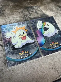 #86 seel #87 dewgong pokemon holo foil 1999 topps chrome vintage 2 card lot - Image 2