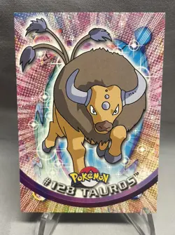 TAUROS Series 3 TV POKEMON Non-Holo 2000 TOPPS Trading Card #128 - Image 1
