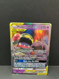 Pokemon TCG Muk and Alolan Muk GX Unbroken Bonds Card 61/214 - Image 1