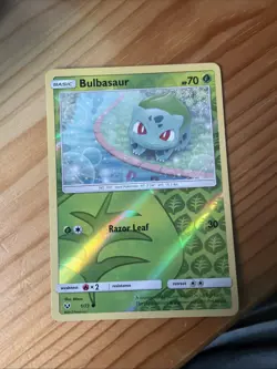 Pokemon TCG Shining Legends Bulbasaur 1/73 Reverse Holo Common Card - Image 1