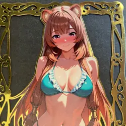 Goddess Story Gold METAL Card - Serial Number #/100! Anime Waifu - Raphtalia - Image 2