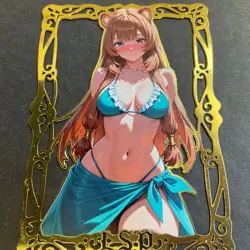 Goddess Story Gold METAL Card - Serial Number #/100! Anime Waifu - Raphtalia - Image 4
