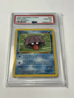 1999 Pokemon 1st Edition Fossil Shellder #54 Card WOTC TCG Gem Mint PSA 10 💎 - Image 1