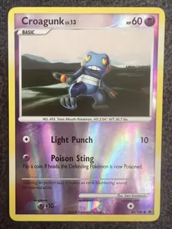 Croagunk LV.13 60/100 Common Reverse Holo Pokemon Card NM - Image 1