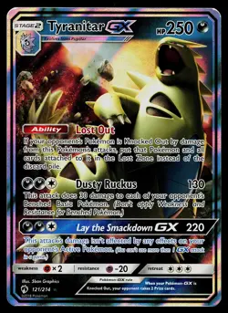Pokemon Card - Tyranitar GX Lost Thunder 121/214 Holo Rare GX 2018 - Image 1