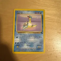 Pokemon Card Lapras Fossil 1st Edition Rare 25/62 Near Mint Unplayed First Gen - Image 1