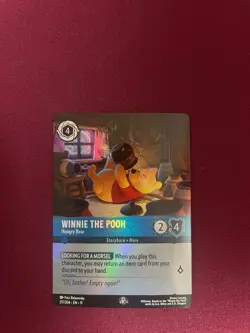 Disney Lorcana Winnie the Pooh Hungry Bear 217/204 Cold Foil Epic Card Storyborn - Image 1