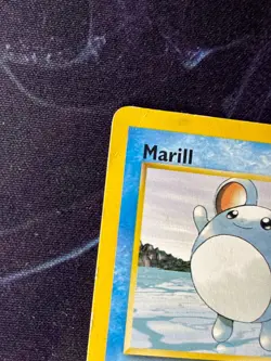 Marill - 29 - Pokemon - Common - Black Star - Movie Promo Card - Vintage DMG - Image 3