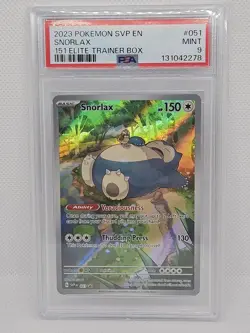 Snorlax 051 Sv: Scarlet & Violet Promo Cards Holo PSA 9 - Image 1