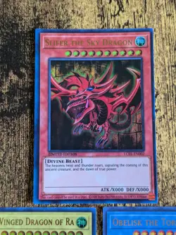 Yugioh Legendary Collection God Card Set Ra, Slifer, Obelisk Lc01-en001/2/3 - Image 2