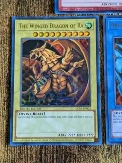 Yugioh Legendary Collection God Card Set Ra, Slifer, Obelisk Lc01-en001/2/3 - Image 3