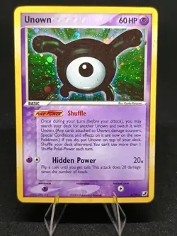 Pokemon Card - Unown (X) Unseen Forces X/28 Holo Rare - Image 1