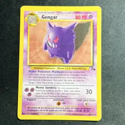 Pokemon Gengar Rare 80HP Fossil 20/62 Portuguese Wizards Card 2000 - Image 1