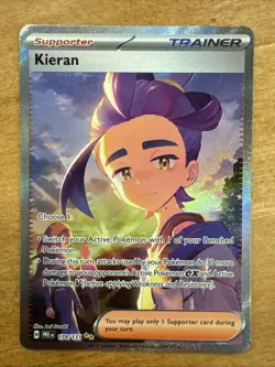 Pokemon TCG Kieran Trainer Prismatic Evolutions Card 174/131 Sir - Image 1