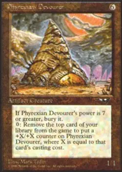Phyrexian Devourer Alliances Magic mtg Moderate Play, English x1 - Image 1