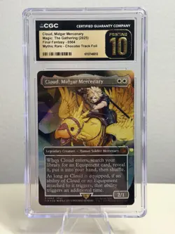 CLOUD, MIDGAR MERCENARY Final Fantasy Chocobo Track Foil CGC Pristine 10 MTG - Image 1