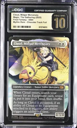 CLOUD, MIDGAR MERCENARY Final Fantasy Chocobo Track Foil CGC Pristine 10 MTG - Image 4